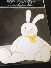 DELUXE CUTS LASER DIE CUTS LARGE RABBIT EASTER 4»X3» DESIGNS RABBIT BUNNY
