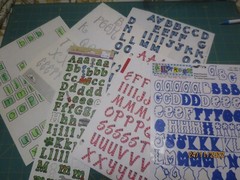 40 Sheets Scrapbooking Stickers Alphabet Mixed Lot – Assorted brands & styles