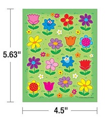 Carson Dellosa Flowers Spring Stickers – 96pc Colorful Tulips, Daisies, Sunflowe