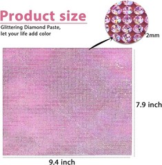 Creative Bling Rhinestone Sheet 9.4×7.9 – 12000 High-Density Decals for Women