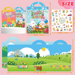 2 Sets Easter Reusable Sticker Books for Toddlers and Kids