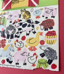 Vintage 1983 Sandylion Design A Farm Maxi Activity Sticker Sheet