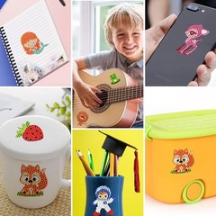 Vibrant 80 Pcs Diamond Stickers for Kids Fun Art Craft Kit for All Seasons