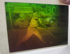 VTG Polaroid 3-D 90’s Hologram Sticker – Roberto Clemente 3K HITS ~ 2.5 X 3.5″