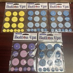 Sticko Button Ups Adhesive Buttons 5 packages different colors