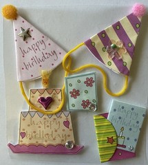 BIRTHDAY PARTY Dimensional Stickers(5pc)Cake•Invitations •Card•Hats•Card Making•