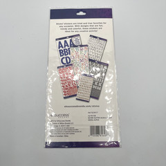 Stickers Lot Numbers / Letters Crafts Scrapbook Junk Journal- Silver Gold + 8 pc