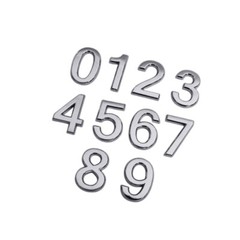 10 Pcs Number 0-9 Self Adhesive Stickers Plastic Stickers with Metal Plating