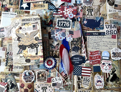 250pcs AMERICA 250 USA JUNK JOURNAL-SCRAPBOOK KIT W/JOURNAL – AUTHENTIC EPHEMERA