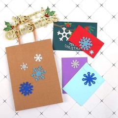 Aneco 500 Pieces Glitter Snowflakes Foam Stickers Self-Adhesive Winter Snowflake