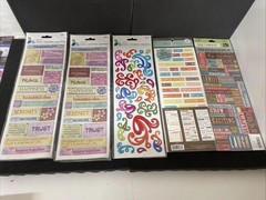 K&C Marcella K & Daisy Hill Recollections Scrapbooking Big Sheet Stickers BLK 69