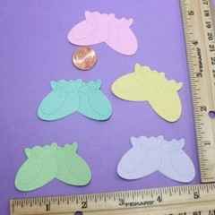 🧸10 BABY BOOTIES👣 cardstock paper die cut embellishments