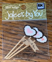 RARE Mini Jolees Valentines Chocolate Lollipops Candy Basket Scrapbook 3D Non-Ad
