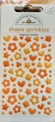 Doodlebug Shape Sprinkles Tangerine Confetti