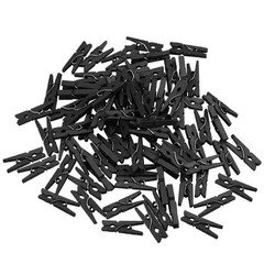 VOSAREA 100PCS Wooden Paper Clips Mini Versatile Clothespin Photo Clips Organ…