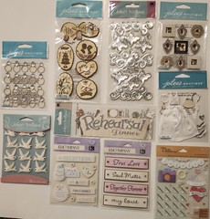 Lot Of 10 JOLEE’S BOUTIQUE K&Co Dimensional Scrapbooking Stickers WEDDING