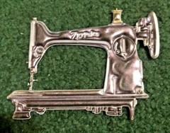 Architextures Treasures Adhesive Embellishments sticker Vintage Sewing Machine