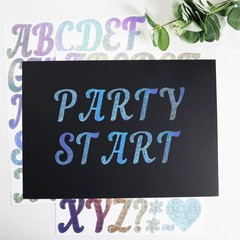 10 Sheets Letter Stickers, 2 Inch Self-Adhesive Cursive Vinyl Alphabet Number