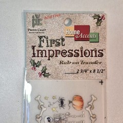 Provo Craft Home Accents «First Impressions» Halloween rub-on transfer sheet NIP