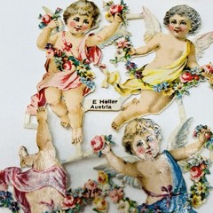 E Heller Angel Cherub Vintage Die Cut Lot of 24 Scrap Paper EAS #3062 Austria