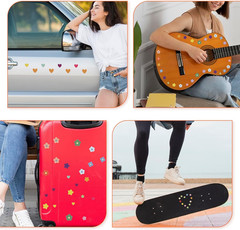 24 Sheets / 1434 Pcs Small Cute Sticker Sheets – Colorful Dot Star Flower Heart