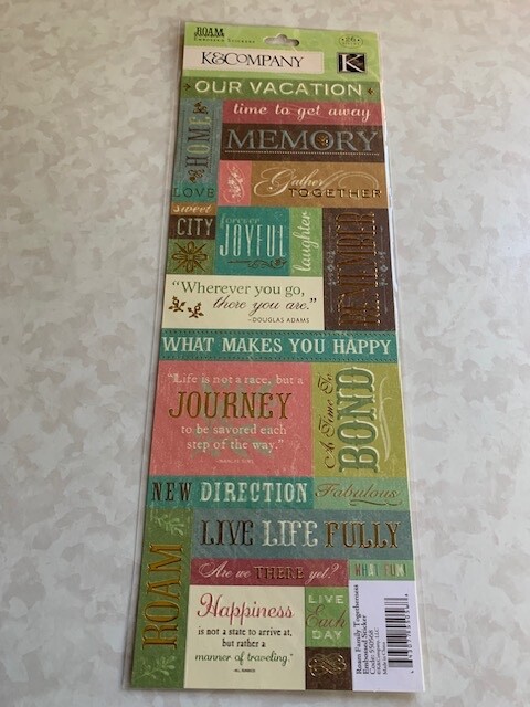 K&COMPANY STICKERS EMBOSSED ROAM FAMILY TOGETHERNESS 26PCS