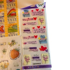Christian Stickers Lot Religious Mixed Scripture Encouragement Vintage 54 Sheets