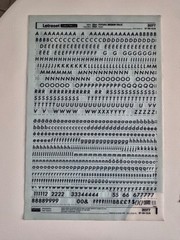 3.5 Sheets Letraset INSTANT LETTERING Transfer Letters Black