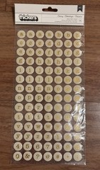 LOT of American Crafts Letter Stickers, Chalk Embellishments, & Newspaper Tags