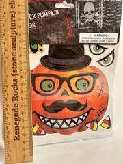 2020 Halloween Stickers glitter Pumpkin Jack O Lantern decor carving accents