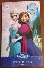 Disney Frozen Sticker Book 4 Sheets with 300 Stickers Elsa Anna Glittery A6 New