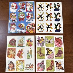 Vintage EUREKA (?) Brand 4 x STICKERS SHEET Vintage 80’s Htf Rare Penguins🐧