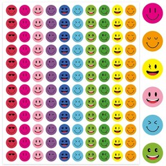 7200 Pcs Colorful Round Mini Face Stickers Happy Face Decals for School, Cla…