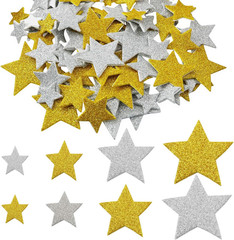 200PCS Glitter Foam Star Stickers for DIY Crafts and Scrapbooking