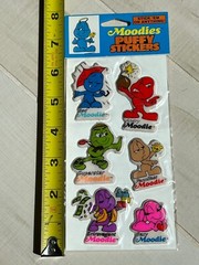 VTG 1983 PUFFY STICKER SHEET NEW MOODIES FEELING EMOTION INSIDE OUT MENTAL HEALT