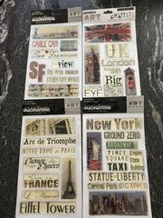 Mixed Lot Scrapbook Stickers Travel London Rome New York Paris Jolee’s Boutique