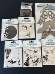 Dress Form Wings Decorative Chipboard Collage Mixed Media LOT of 11 Scrapiniec