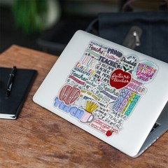 50 pcs Inspirational Teacher Stickers for Laptop, Notebook, Planner, Gift