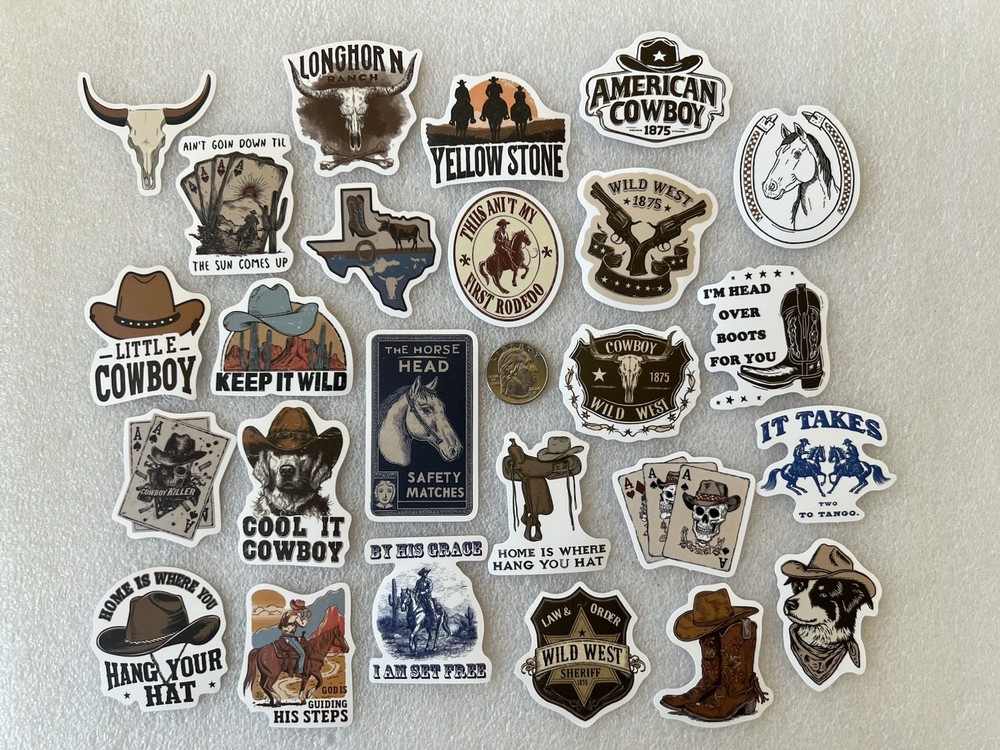 Cowboy Wild West Stickers (25)