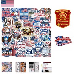 Vibrant 250th Anniversary Vinyl Decals – Perfect for Personalizing Laptops