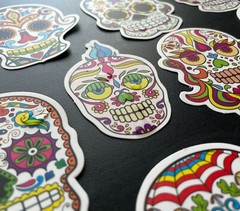Sugar Skull Stickers Dia De Los Muertos Decals Horror Dead Mexico Pack Lot 50 pc