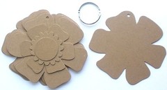 FLORAL CHiPBOARD ALBUM KIT – Flower Pages Raw Bare Unfinished Die Cuts – 8 Page