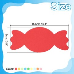 3.5×6.1″Cutouts Paper, 54Pcs Candy Assorted Color Paper, Multicolor