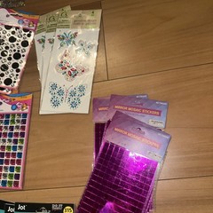 Lot Of 60 New Gemstone Rhinestone Jewel Stickers Crafts Self Adhesive Stick on