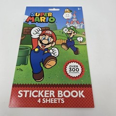 Super Mario Sticker Book 4 Sheets 300+ Stickers • Official Nintendo Licensed New