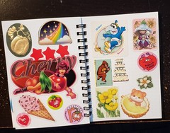SMALL STICKERBOOK 1 HANDMADE STUCK STICKERS VINTAGE RETRO NEW