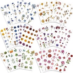 500 Pcs Flower Stickers for Scrapbook Supplies Dried Pressed Flowers Scrapbook