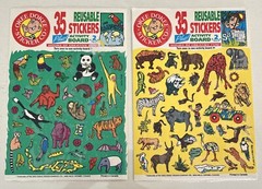 Okee Dokee Reusable Stickers Plus Activity Board~2~Safari/Rainforest Canada 1993