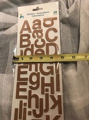 MOMENTA ALPHABET & NUMBERS Stickers ABC Scrapbook Paper Crafts DIY 69 Pieces NEW