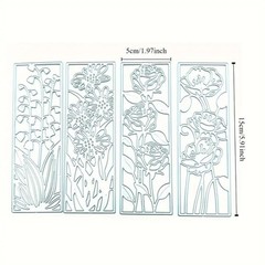 Floral bookmark border card edge metal cutting dies cut machine cutter die